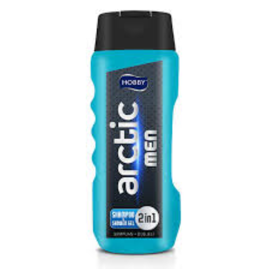 HOBBY MEN 2IN1 B/WASH+SHAMPOO ARCTIC 400ML